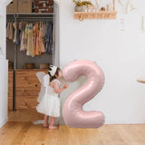 Popxstar 1pc 40inch Number Foil Balloons 1 2 3 4 5 6 Years Old Kid Boys Girls Crown Happy Birthday Balloon Baby Shower Decor Supplies