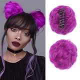 Popxstar Claw Clip Messy Bun Hairpiece 1pc Curly Messy Hair Bun Clip in Claw Chignon Ponytail Hairpieces Synthetic Hair Bun Scrunchies