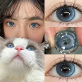 Popxstar 1 Pair High Quality Color Contact Lenses with Diopter Myopia Eyes graduated color Beauty Pupil Makeup Yearly