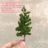 Popxstar 12cm Wire Tree Model Miniature Landscape Green Tree Decoration Mountain Sand Table DIY Material Scale Model Train Railway Layout