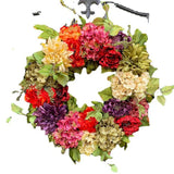 Popxstar spring decor Valentine Rose Wreath Spring Wreath Valentine Wreath 15.7 Inch Floral Wreath With Rose Front Door Sign Door Wreath Artificial