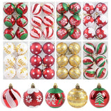 Popxstar 6Pcs/box 6cm Christmas Ball Ornaments Xmas Tree Hanging Pendant Christmas Decorations for Home Navidad Natal New Year Gift