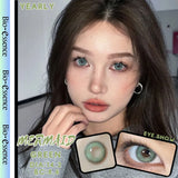 Popxstar 1 Pair Korean Lenses Colored Contact Lenses with Degree Myopia Lenses Brown Lenses Natural Eye Lenses High Quality