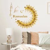 Popxstar Eid Window Stickers Ramadan Decoration Eid Mubarak Decor for Home 2024 Ramadan Kareem Islam Muslim Party Supplies Eid Al-fitr