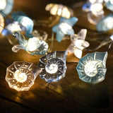 Popxstar Ocean Theme 20/30 Leds String Lights Shell Starfish Under The Sea LED Fairy Light for Wedding Party Christmas Decoration Lamp