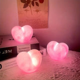 Popxstar Valentines decoration for home Romantic 3D Love-Heart Shape Lamps Funny Unique Ambient Light DIY Atmosphere Decoration Valentine's Day Table Ornaments Fashion