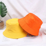 Popxstar Cotton Summer Foldable Bucket Hat Unisex Women Outdoor Sunscreen Hat Pure Color Fishing Hunting Cap Men Basin Chapeau Beach Cap