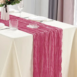 Popxstar 10Pcs Cheesecloth Table Runner Boho Gauze Table Runner 40x270cm Romantic Table Runner for Wedding Bridal Shower Birthday Party