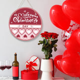 Popxstar 2024 Valentine's Day Love Heart Door Sign Pendants Welcome 14 February Lovers Party DIY Be Mine Happy Valentine Party Home Decor