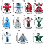 Popxstar 4PCS 44 Styles Christmas Knife and Fork Holder Elk Xmas Tree Pocket Cutlery Bag Non-woven fabric Cookware Organizer Table Decor