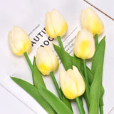 Popxstar spring decor 1/5Pcs Artificial Flowers PU Tulips Flower Bride Holding Bouquet Nordic Home Bedroom Office Party Wedding Decoration Fake Floral