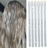 Air Tinsel Kit With Tools  Glitter Hair Extensions Sparkling Shiny Hair Tinsel  Kit Heat Resistant for Women Girls