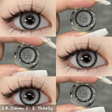 Popxstar 1pair Natural Color Contact Lenses for Eyes Brown Contacts Gray Lenses Fashion Lenses Blue Eyes Contacts Lenses