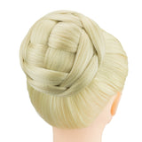 Popxstar Synthetic Medium Size Braided Chignon Dancer Hair Cover Donut Hair Piece Scrunchies Hair Bun Wig Updo