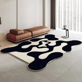 Popxstar Minimalism Irregular Living Room Decoration Carpet French Bedroom Bedside Fluffy Soft Mat Cloakroom Non-slip Rug Ковер Tapis 러그