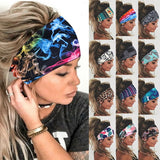 Popxstar Women Headband Girls Summer Boho Hair Band Floral Bohemian Cross Turban Bandage Bandanas Hair Accessories Headwrap Yoga Headwear