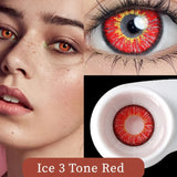 Popxstar 1 Pair Hot sales Color Contact Lenses with Diopter Myopia Eyes Cosplay Contacts Lens  Halloween Contact Lenses Makeup