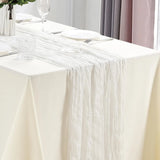 Popxstar 10Pcs Cheesecloth Table Runner Boho Gauze Table Runner 40x270cm Romantic Table Runner for Wedding Bridal Shower Birthday Party