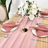 Popxstar Dusty Rose Chiffon Table Runner 70*300CM Wedding Dining Table Decoration Romantic Table Runner For Wedding Party Xmas