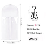 Popxstar Wig Storage Bag Extra Long Hair Extension Storage Bag With Hanger For Wigs Hair Extensions Hairpiece Wig Bag With Wig Hanger