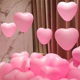 Popxstar Valentines decoration for home 20Pcs Heart Shaped Balloons Red Pink Black Latex Balloon for DIY Valentine's Day Engagement Wedding Party Anniversary Decoration