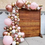 Popxstar Metal Rose Pink Balloon Garland Arch Kit Boho Sand White Wedding Birthday Party Balloons Gender Reveal Baby Shower Decorations