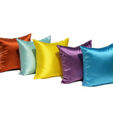 Popxstar Gloss surface solid color Silk satin pillowcase cushion cover 45x45cm 50x50cm 60x60cm Waist pillow 30x50cm