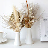 Popxstar tablescape ideas Artificial Plant Dried Pampas Grass Palm Fan Leaves Bouquet Boho Home Decor Dry Flower Eucalyptus Leaf Wedding Table Vase Decor