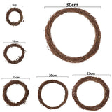 Popxstar 8-30CM Ramadan Decoration Eid Murbark Wedding Wreaths Decoration Garland Material Rattan Wreath DIY Wreath Party