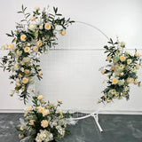 Artificial Wedding Props Crescent Flower Arrangement Wedding Decoration Road Leading Flower Ball Table Decor Flower Row