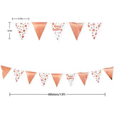 Popxstar Iridescent Number 16 Paper Star Dot Garland Hanging Bunting for Sweet Rose Gold 16th Happy 16st Birthday Anniversary Party Decor