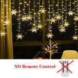 Popxstar LED Garland Holiday Snowflakes String Fairy Light New Year Ornaments Christmas Tree Decorations for Home Party Noel Navidad 2024