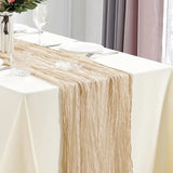 Popxstar 10Pcs Cheesecloth Table Runner Boho Gauze Table Runner 40x270cm Romantic Table Runner for Wedding Bridal Shower Birthday Party