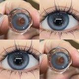 Popxstar 1Pair Red Colour Contacts Lenses Prescription Myopia Halloween Red Eye Lenses Beauty Pupil Makeup Lenses