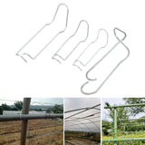 Popxstar 10Pc Plant Cages Steel Buckle Fixing Clamp Garden Greenhouse Pipe Support Fixing Clamp Connector Steel Pressing Spring Wire Clip