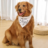 Popxstar Dog Bandana for Wedding Engagement Announcement Gift Photo Prop Pet Scarf Accessories