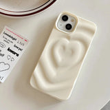 Popxstar INS Glossy Love Heart Phone Case For iPhone 15 14 Pro Max 13 12 11 Pro Max Cute Fashion Soft Silicone Bumper Shockproof Cover