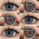 Popxstar Colored Contact Lenses 1pair Natural Eye Lens Blue Eye Lenses Brown Lenses Gray Pupils Yearly Cosmetic Green Contacts