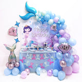 Popxstar Mermaid Balloon Garland Kit Mermaid Tail Purple Blue Balloons Mermaid Under The Sea Party Decor Girls Birthday Party Baby Shower