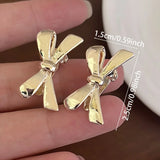 Popxstar 6 Pieces of Women's New Golden Bow Mini Hairpins, Sweet and Cool Girl Bangs Hairpins and Hair Accessories