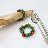 Popxstar 12pcs/set Christmas Napkin Rings Napkin Holder Rings For Holiday New Year Table Decoration Napkin Buckle Home Table Utensil