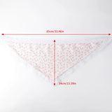 Popxstar French Floral Lace Triangular Scarf Headband Korean Girls Printed Turban Lolita Silk Scarf Headband Women's Hair Accessories