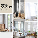 Popxstar Solid White Sheer Curtains for Living Room Decoration Window Curtains for Kitchen Modern Tulle Voile Organza Curtains