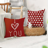 Popxstar Valentine's Day Decoration Pillowcase Romantic Sweet Home Room Decoration Love Pattern Printing Sofa Cushion Cover