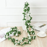 Popxstar spring decor 2.5m Artificial Flowers Rose Vine DIY Fake Plants Flower Spring Autumn Garden Arch Christmas Rattan Wedding Home Room Decoration