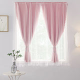 Popxstar Magic Strap Curtains for Windows Living Room Bedroom Magic Tape Tulle for windows small window sheer curtain Gauze