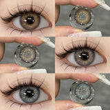 Popxstar 1pair Natural Color Contact Lenses for Eyes Brown Contacts Gray Lenses Fashion Lenses Blue Eyes Contacts Lenses