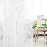 Popxstar French Lace Curtain White Tulle Window Blinds Living Room Bedroom Supplies Breathable Screen Curtain Wedding Party Home Decor 커튼