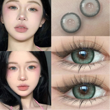 Popxstar 1 Pair Korean Lenses Colored Contact Lenses with Degree Myopia Lenses Brown Lenses Natural Eye Lenses High Quality