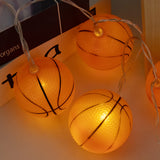 Popxstar Sports Ball Theme Party Supplies Football Rugby Baseball Basketball String Light Kids Birthday Party Supplies Home Bedroom Decor